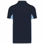 PS_K232-B_NAVY-SKYBLUE - Hidalgo-werbeartikel Tweekleurige piquépolo korte mouwen heren, navy / sky blue — productfoto 23