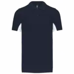 PS_K232_NAVY-WHITE - Hidalgo-werbeartikel Tweekleurige piquépolo korte mouwen heren, navy / white — productfoto 25