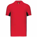 PS_K232_RED-BLACK - Hidalgo-werbeartikel Tweekleurige piquépolo korte mouwen heren, red / black — productfoto 28