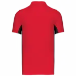 PS_K232-B_RED-BLACK - Hidalgo-werbeartikel Tweekleurige piquépolo korte mouwen heren, red / black — productfoto 29