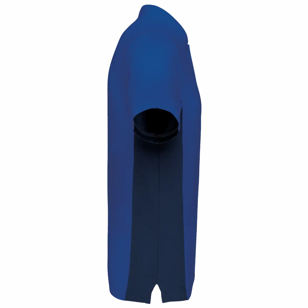 PS_K232-S_ROYALBLUE-NAVY - Hidalgo-werbeartikel Tweekleurige piquépolo korte mouwen heren, royal blue / navy — productfoto 30