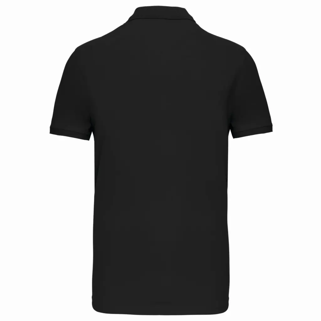 Piquépolo korte mouwen heren, black — productfoto 15