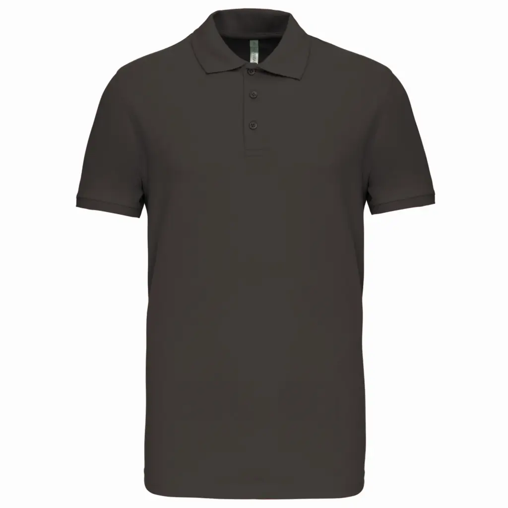 Piquépolo korte mouwen heren, dark grey — productfoto 17