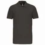 Piquépolo korte mouwen heren, dark grey — productfoto 17