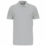 Piquépolo korte mouwen heren, snow grey — productfoto 29