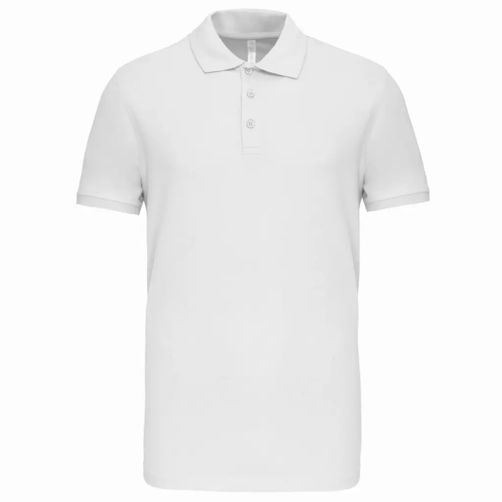 Piquépolo korte mouwen heren, white — productfoto 32