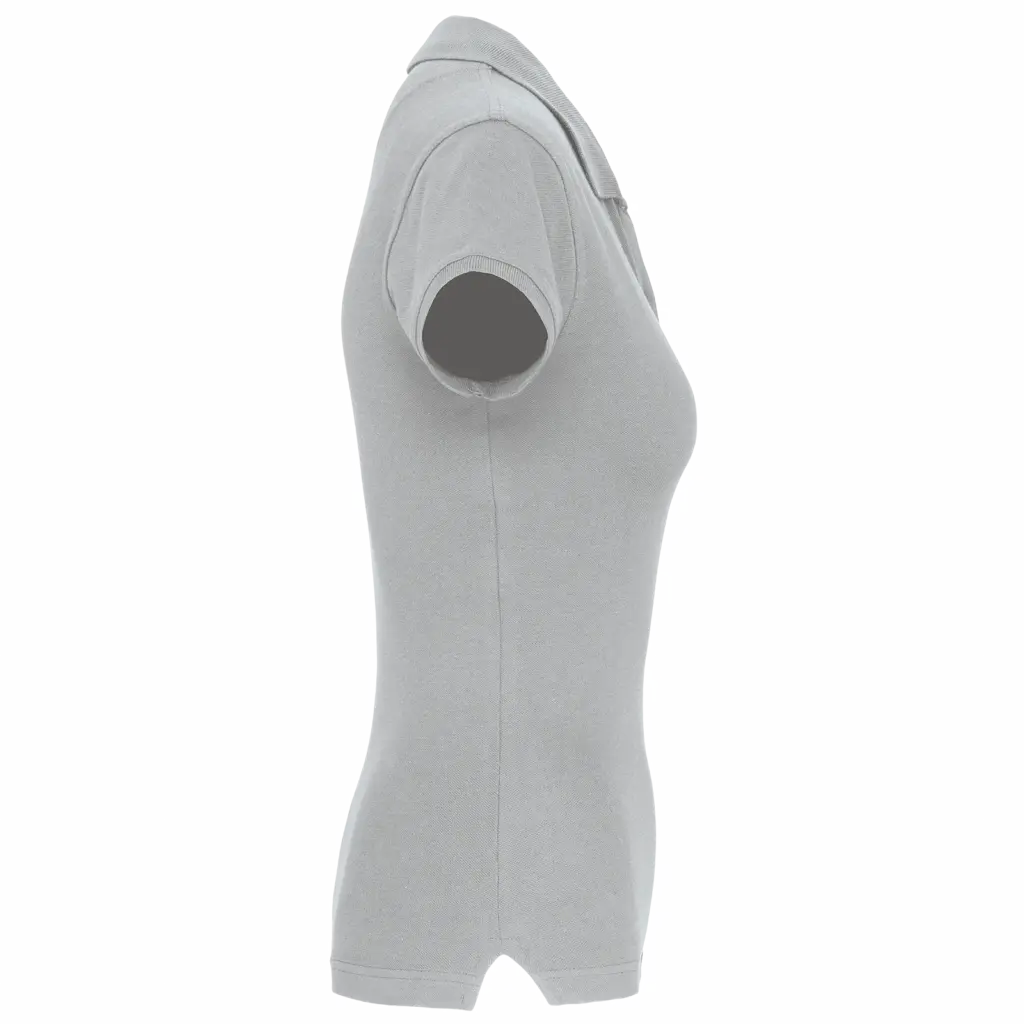PS_K240-S_SNOWGREY - Hidalgo-werbeartikel Piquépolo korte mouwen dames, snow grey — productfoto 21