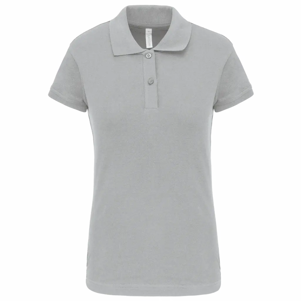 PS_K240_SNOWGREY - Hidalgo-werbeartikel Piquépolo korte mouwen dames, snow grey — productfoto 22