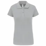PS_K240_SNOWGREY - Hidalgo-werbeartikel Piquépolo korte mouwen dames, snow grey — productfoto 22