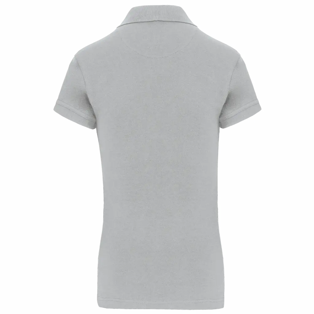 PS_K240-B_SNOWGREY - Hidalgo-werbeartikel Piquépolo korte mouwen dames, snow grey — productfoto 23