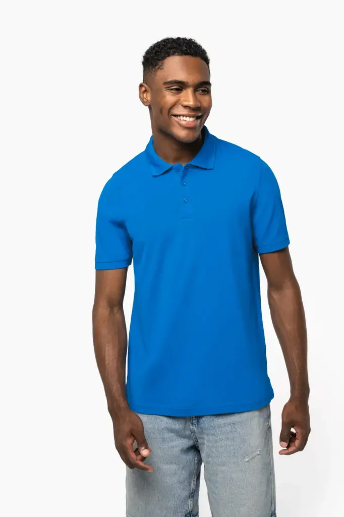 Heren piquépolo met korte mouwen