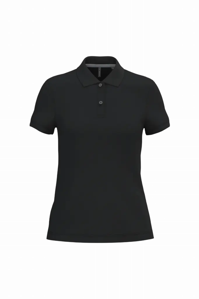 PS_K242_BLACK - Hidalgo-werbeartikel Damespolo korte mouwen, black — productfoto 12