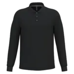 PS_K243_BLACK - Hidalgo-werbeartikel Polo lange mouwen, black — productfoto 15