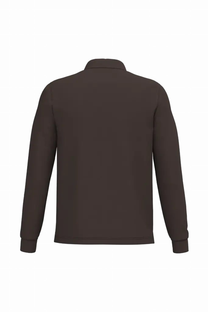 PS_K243-B_CHOCOLATE - Hidalgo-werbeartikel Polo lange mouwen, chocolate — productfoto 19