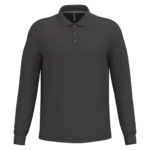 PS_K243_DARKGREY - Hidalgo-werbeartikel Polo lange mouwen, dark grey — productfoto 21