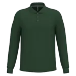 PS_K243_FORESTGREEN - Hidalgo-werbeartikel Polo lange mouwen, forest green — productfoto 27