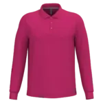 PS_K243_FUCHSIA - Hidalgo-werbeartikel Polo lange mouwen, fuchsia — productfoto 30