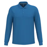 PS_K243_LIGHTROYALBLUE - Hidalgo-werbeartikel Polo lange mouwen, light royal blue — productfoto 36