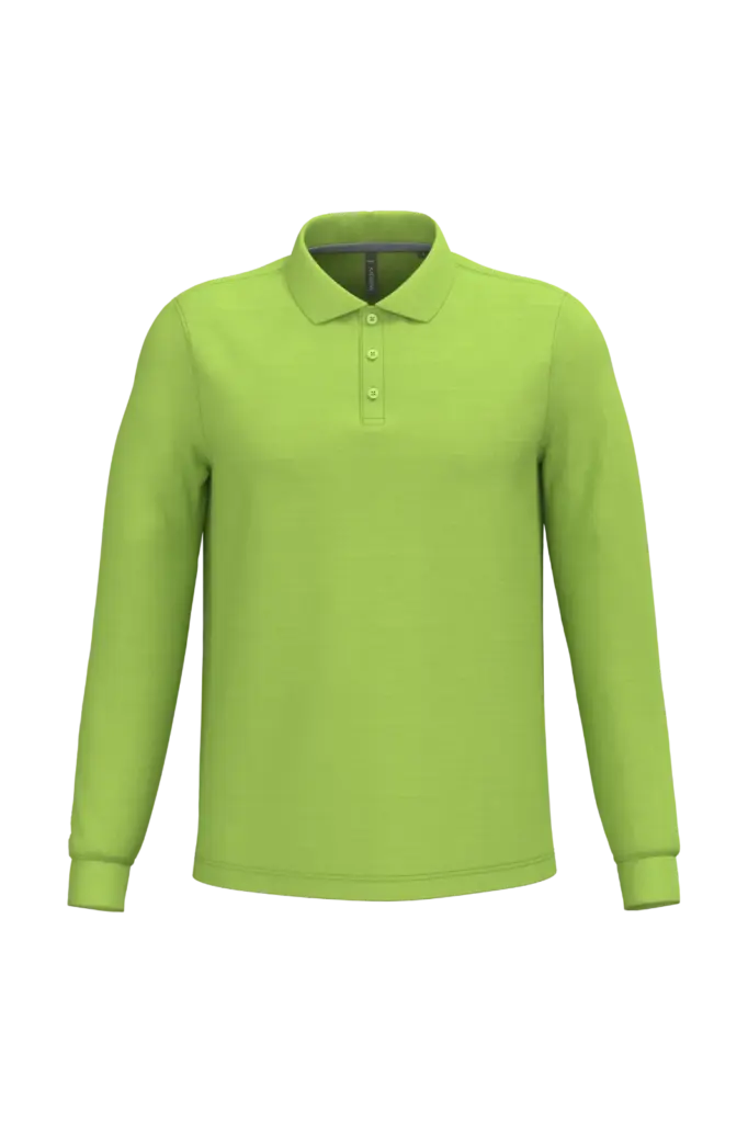 PS_K243_LIME - Hidalgo-werbeartikel Polo lange mouwen, lime — productfoto 42