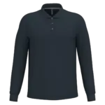 PS_K243_NAVY - Hidalgo-werbeartikel Polo lange mouwen, navy — productfoto 45