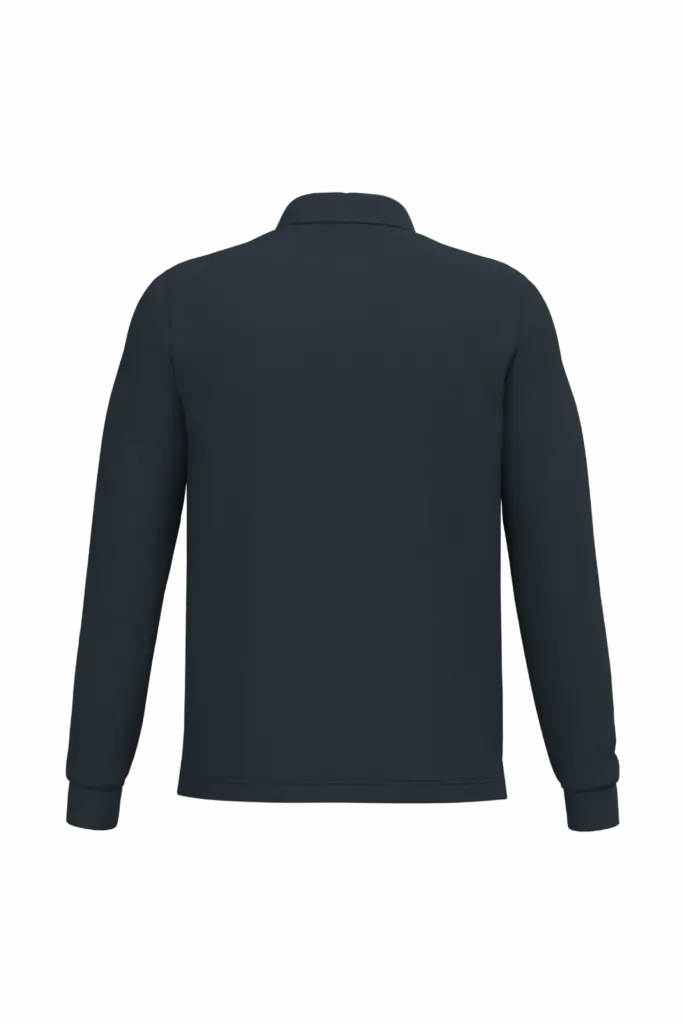 PS_K243-B_NAVY - Hidalgo-werbeartikel Polo lange mouwen, navy — productfoto 46