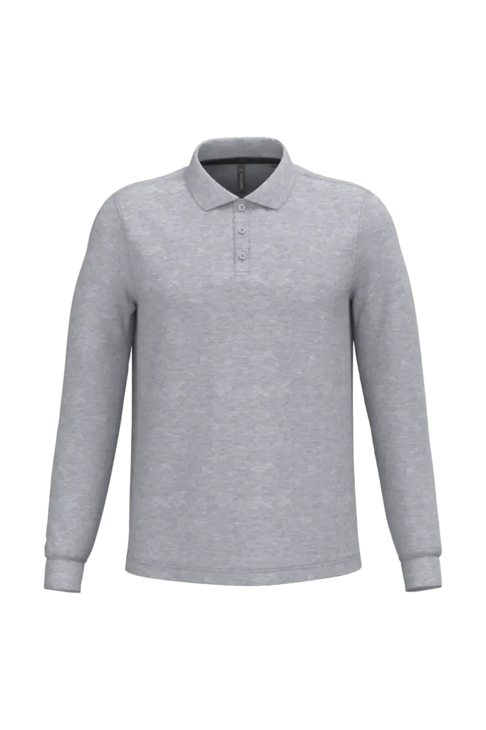 PS_K243_OXFORDGREY - Hidalgo-werbeartikel Polo lange mouwen, oxford grey — productfoto 51