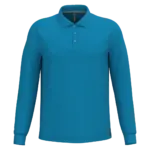PS_K243_TROPICALBLUE - Hidalgo-werbeartikel Polo lange mouwen, tropical blue — productfoto 66