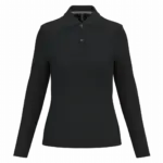 Damespolo lange mouwen, black — productfoto 11