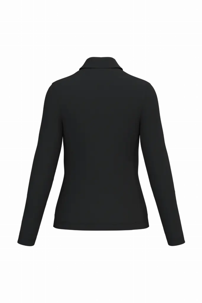 Damespolo lange mouwen, black — productfoto 12