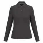 Damespolo lange mouwen, dark grey — productfoto 17