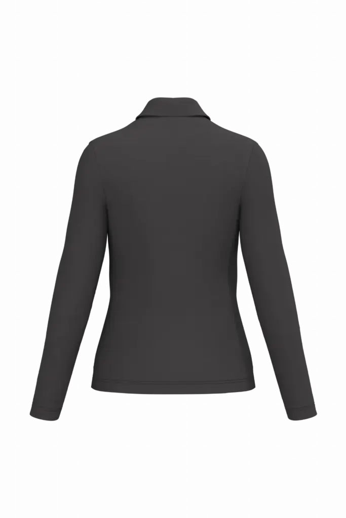 Damespolo lange mouwen, dark grey — productfoto 18