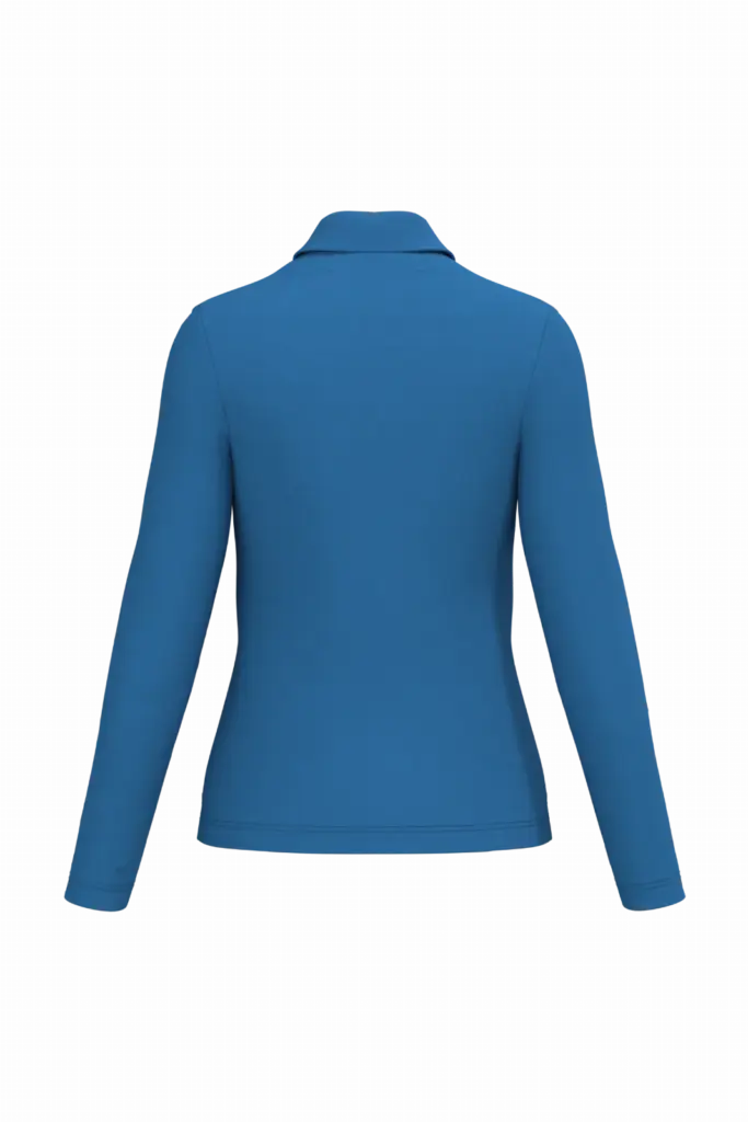 Damespolo lange mouwen, light royal blue — productfoto 33