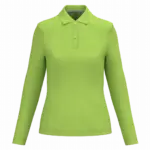 Damespolo lange mouwen, lime — productfoto 38