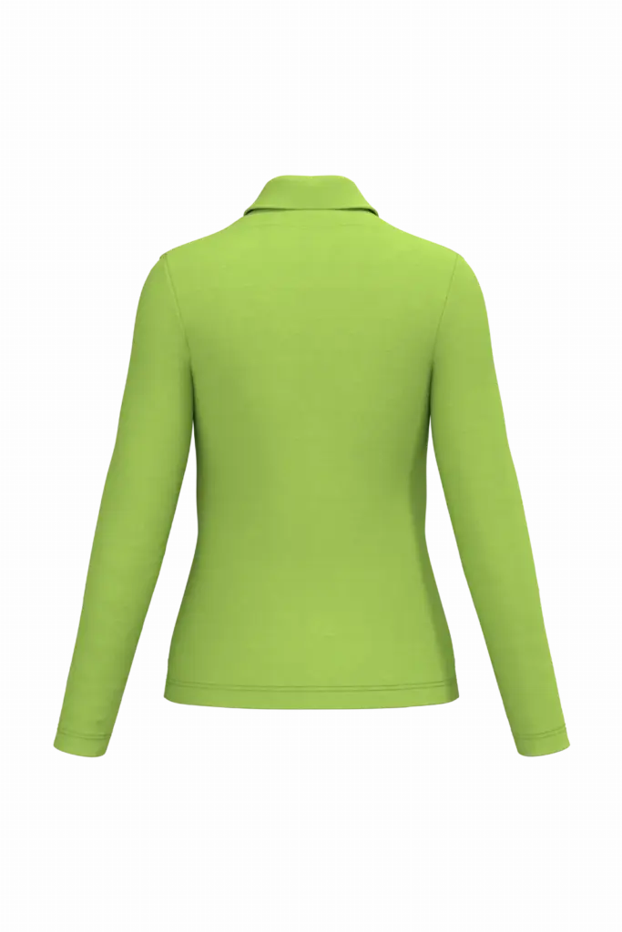 Damespolo lange mouwen, lime — productfoto 39