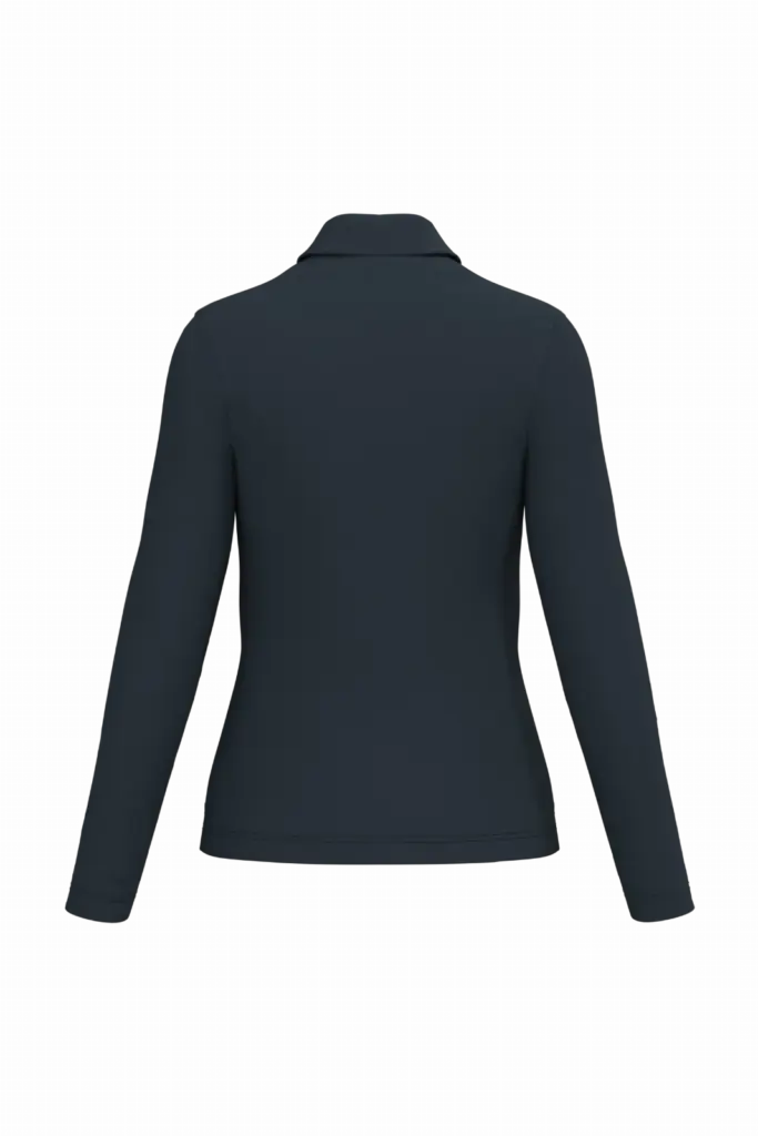 Damespolo lange mouwen, navy — productfoto 42