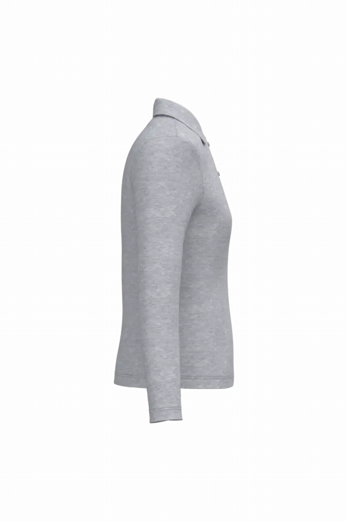 Damespolo lange mouwen, oxford grey — productfoto 46