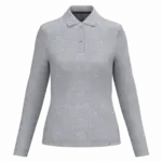 Damespolo lange mouwen, oxford grey — productfoto 47