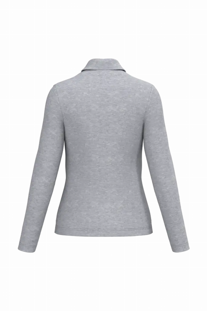 Damespolo lange mouwen, oxford grey — productfoto 48