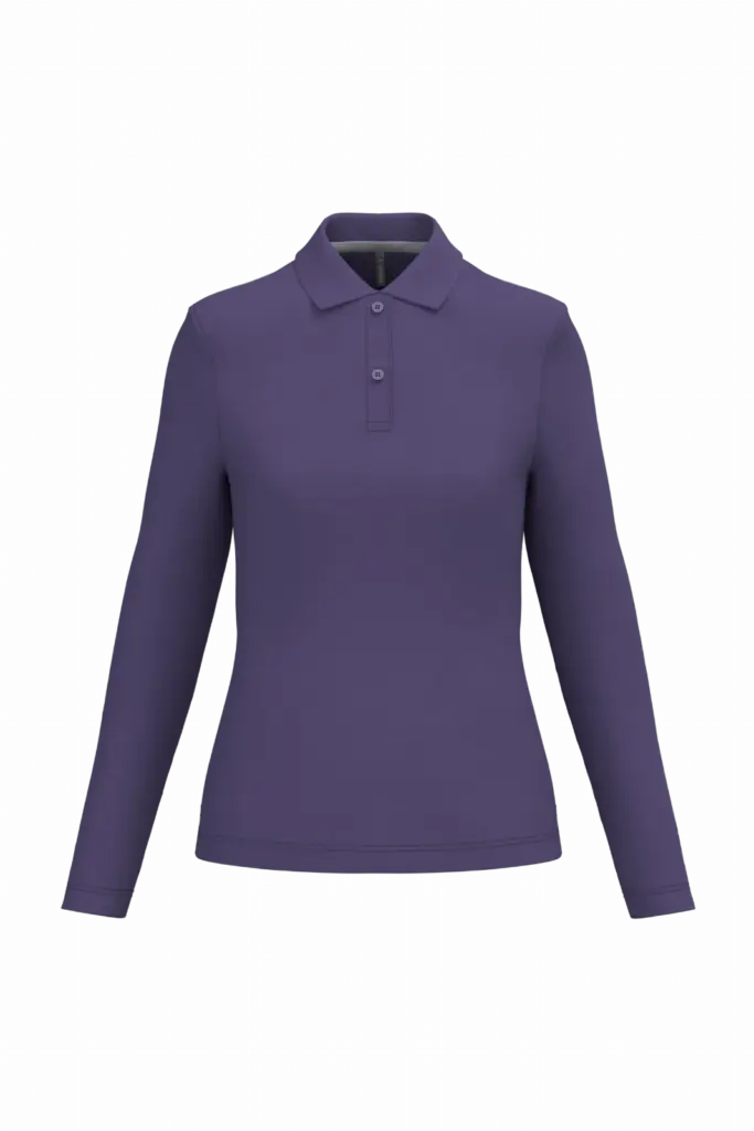 Damespolo lange mouwen, purple — productfoto 50