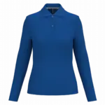 Damespolo lange mouwen, royal blue — productfoto 56