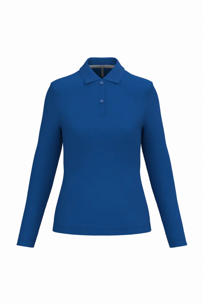 Damespolo lange mouwen, royal blue — productfoto 56