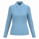Damespolo lange mouwen, sky blue — productfoto 59