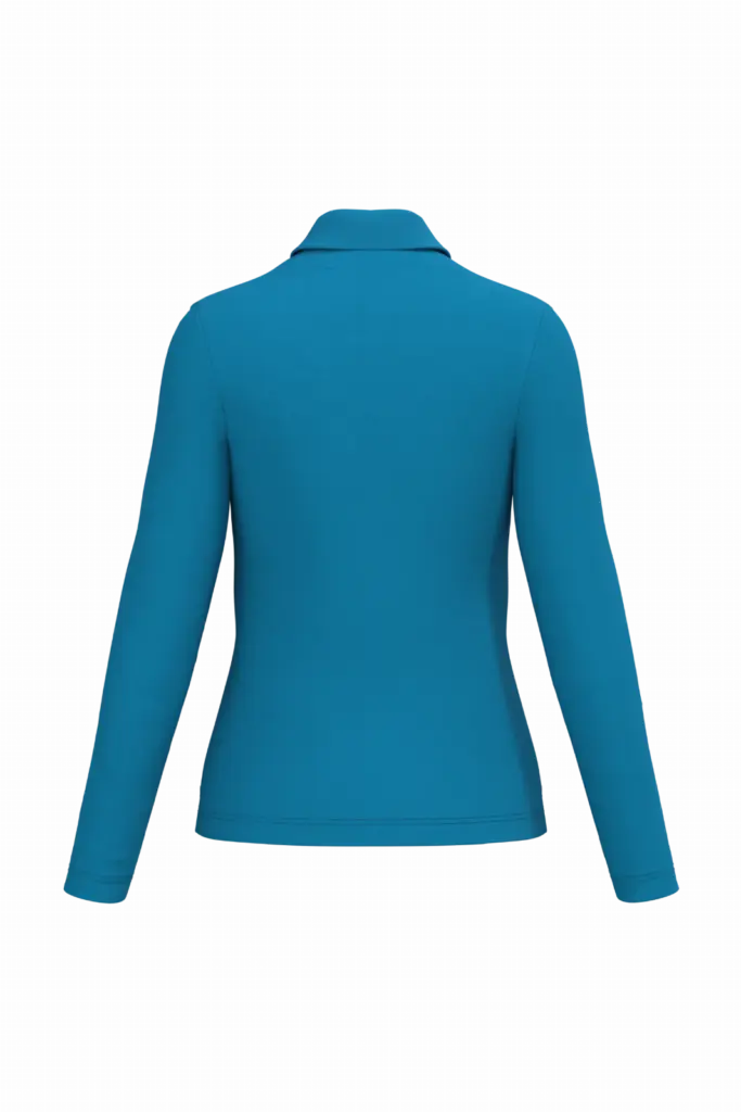 Damespolo lange mouwen, tropical blue — productfoto 63