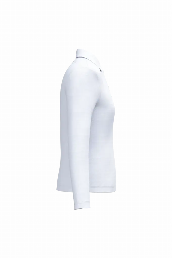 Damespolo lange mouwen, white — productfoto 64