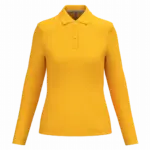 Damespolo lange mouwen, yellow — productfoto 71