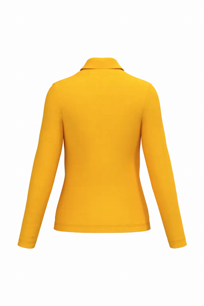 Damespolo lange mouwen, yellow — productfoto 72
