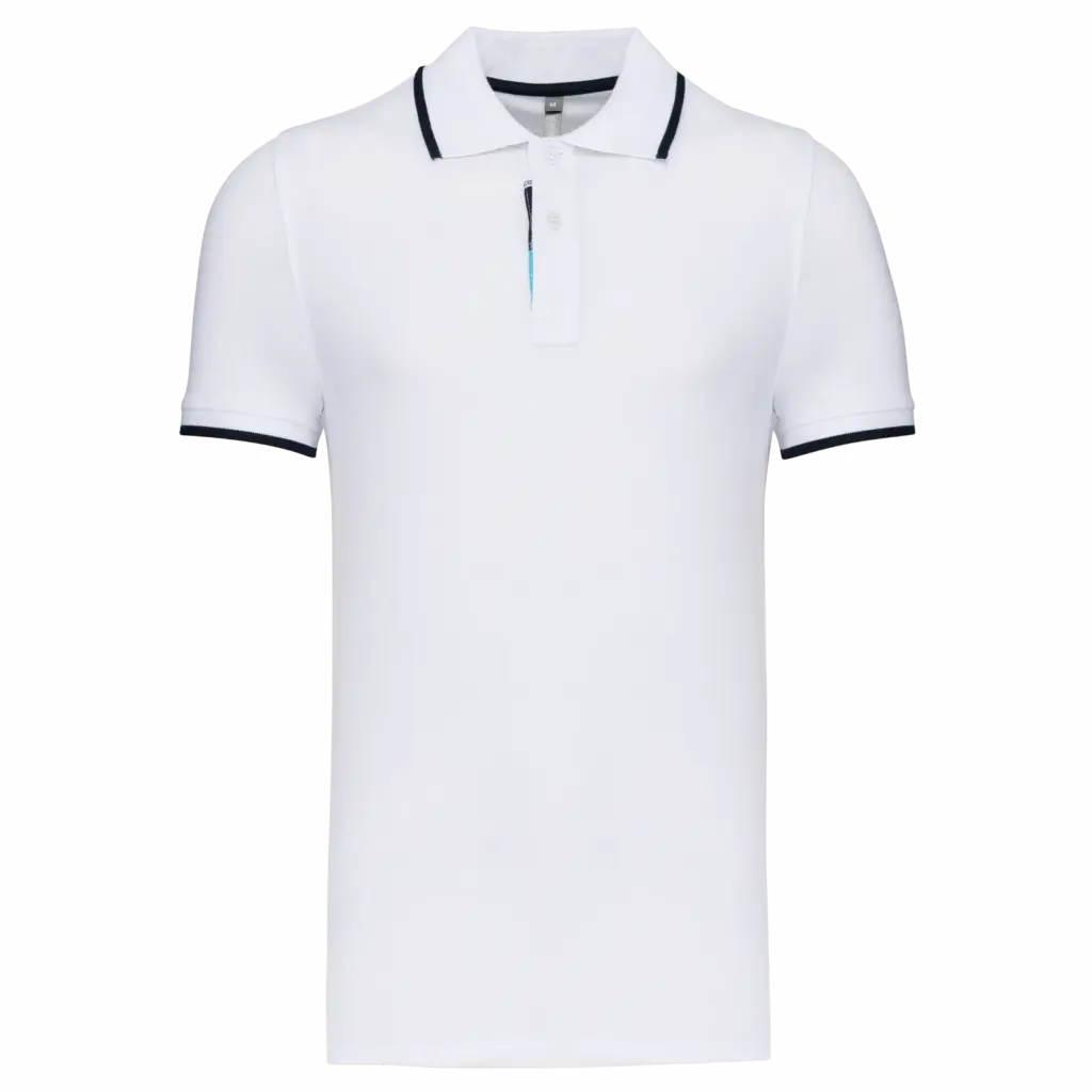 PS_K245_WHITE-NAVY - Hidalgo-werbeartikel Polo korte mouwen — productfoto 23