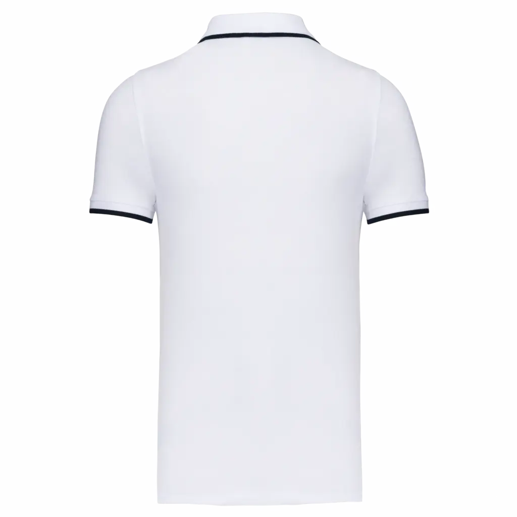 PS_K245-B_WHITE-NAVY - Hidalgo-werbeartikel Polo korte mouwen — productfoto 24