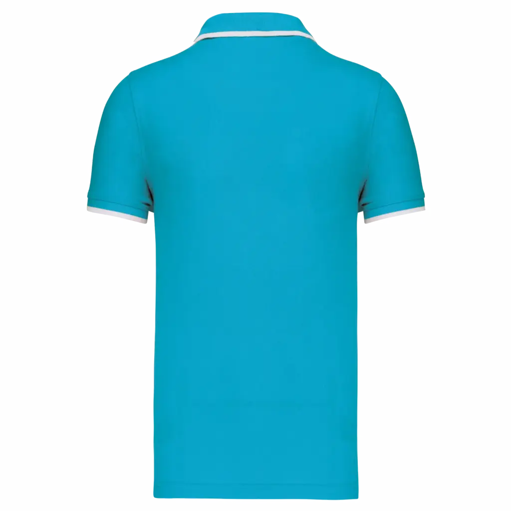 PS_K245-B_LIGHTTURQUOISE-WHITE-NAVY - Hidalgo-werbeartikel Polo korte mouwen, light turquoise / white / navy — productfoto 15