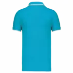 PS_K245-B_LIGHTTURQUOISE-WHITE-NAVY - Hidalgo-werbeartikel Polo korte mouwen, light turquoise / white / navy — productfoto 15